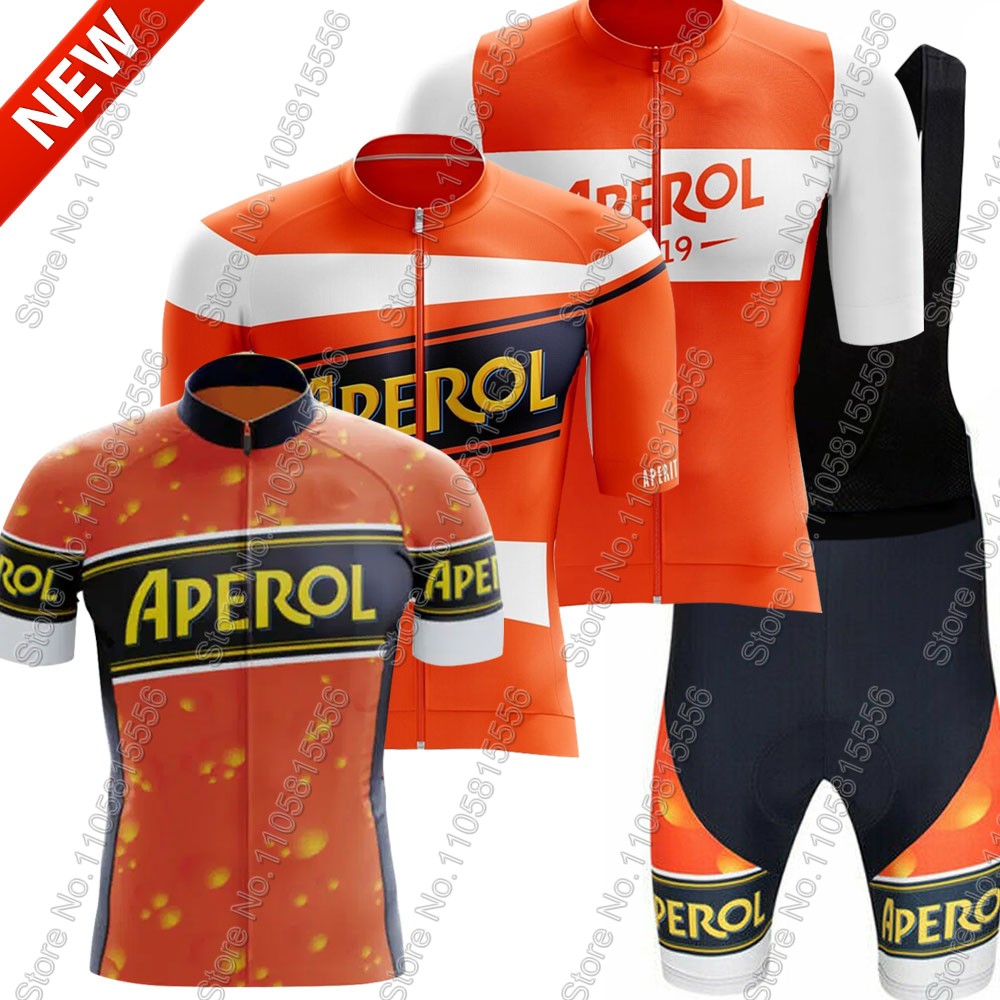 Cycling Gear Jersey - Ensemble de maillot de cyclisme Aperol